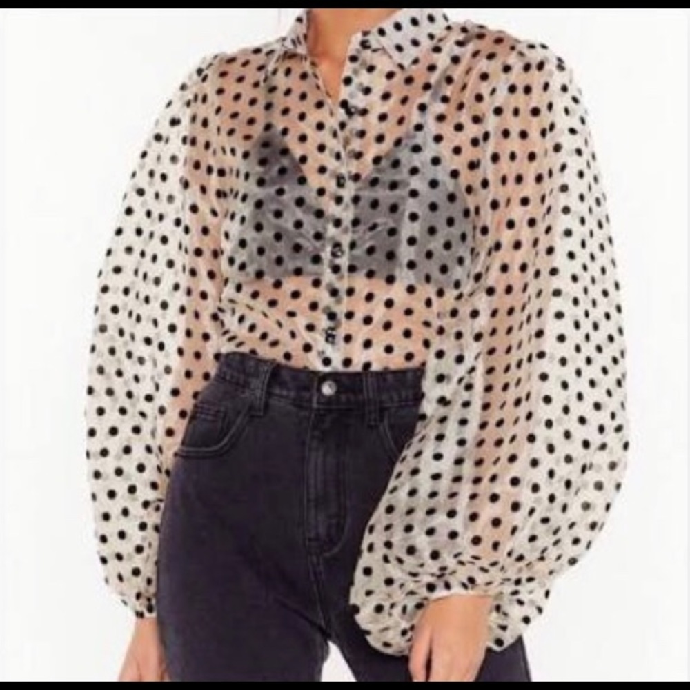 Nasty Gal Sheer Blouse